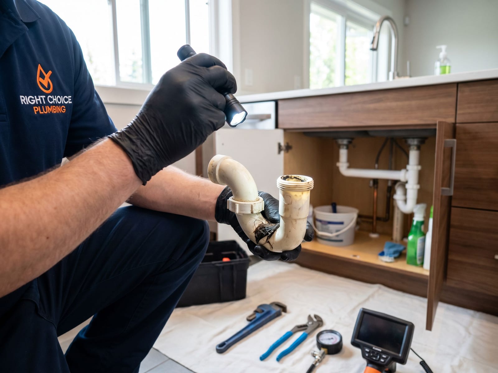 Drain Cleaning & Unclog diagnostic in North Vancouver by a licensed BC plumber