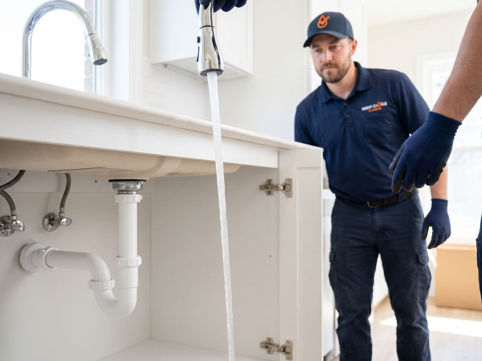 Finished drain cleaning & unclog job in a Burnaby home - Right Choice Plumbing