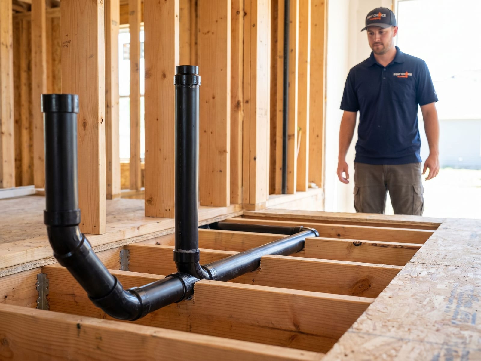 Finished drain hookup & installation job in a Burnaby home - Right Choice Plumbing