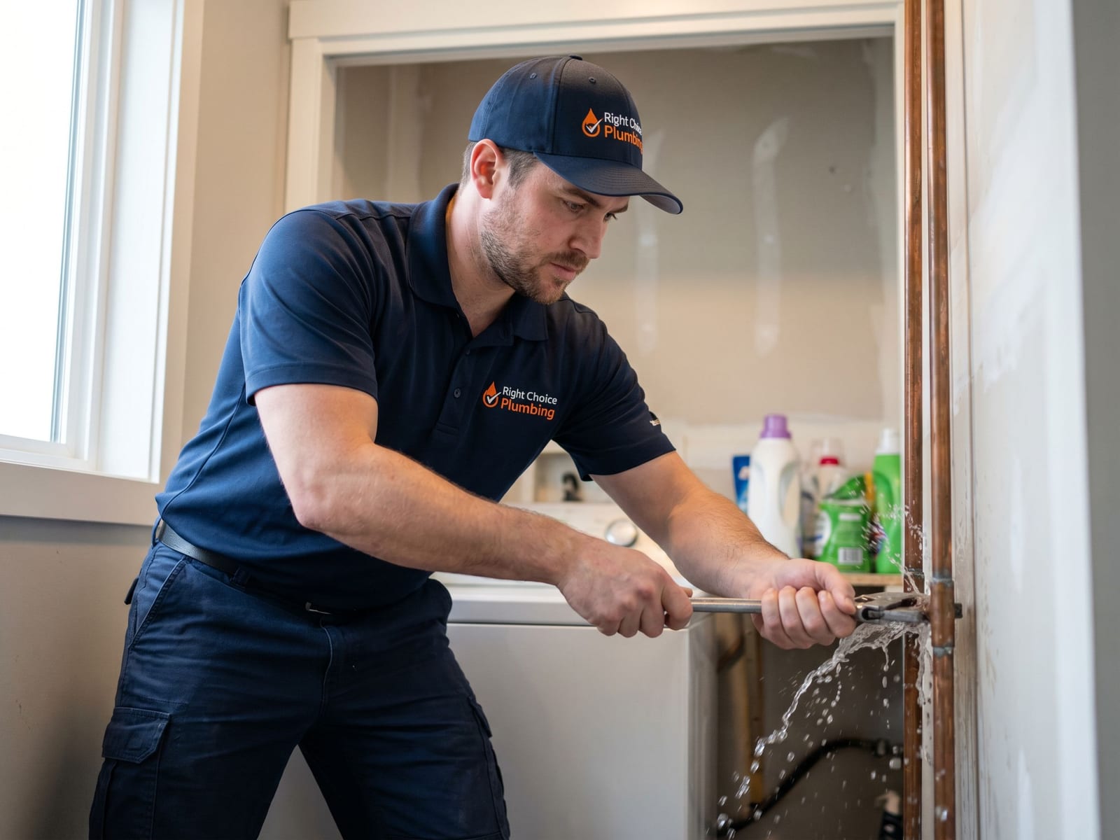Emergency Plumber in Vancouver - Right Choice Plumbing licensed plumber on the job