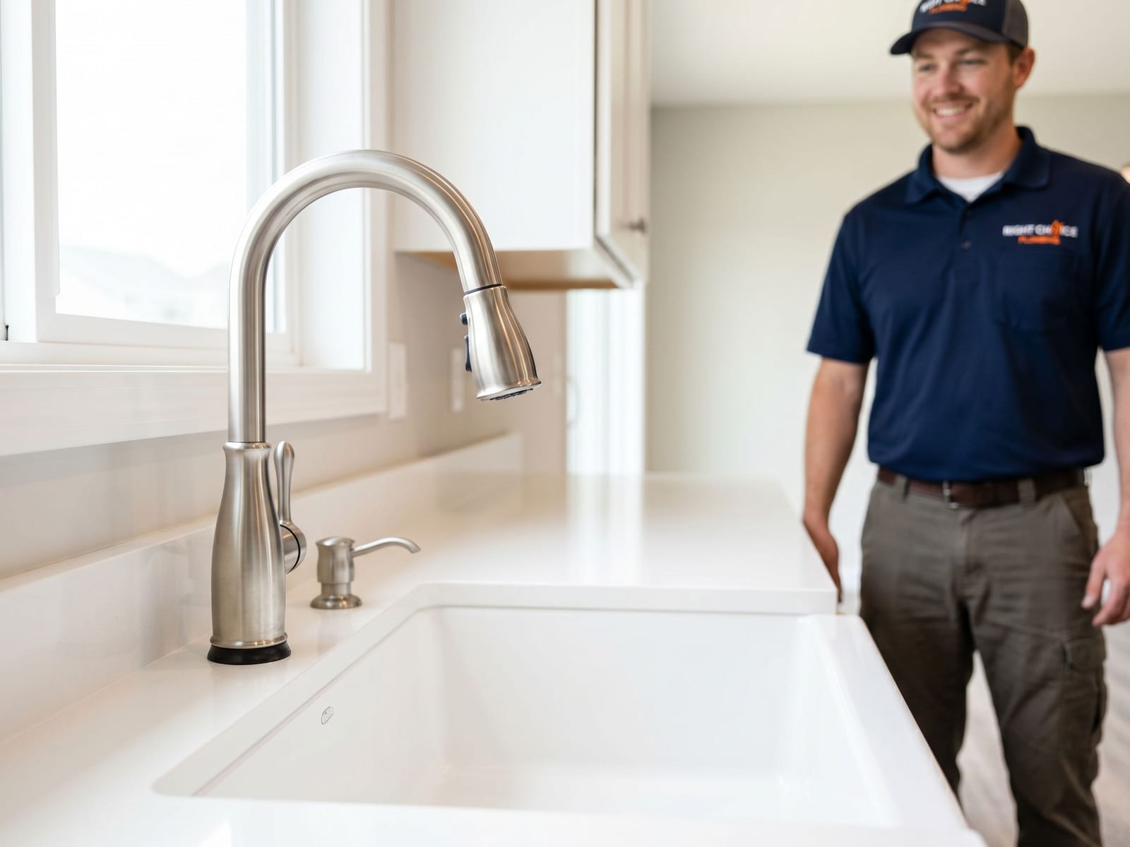 Finished faucet replacement & installation job in a Burnaby home - Right Choice Plumbing