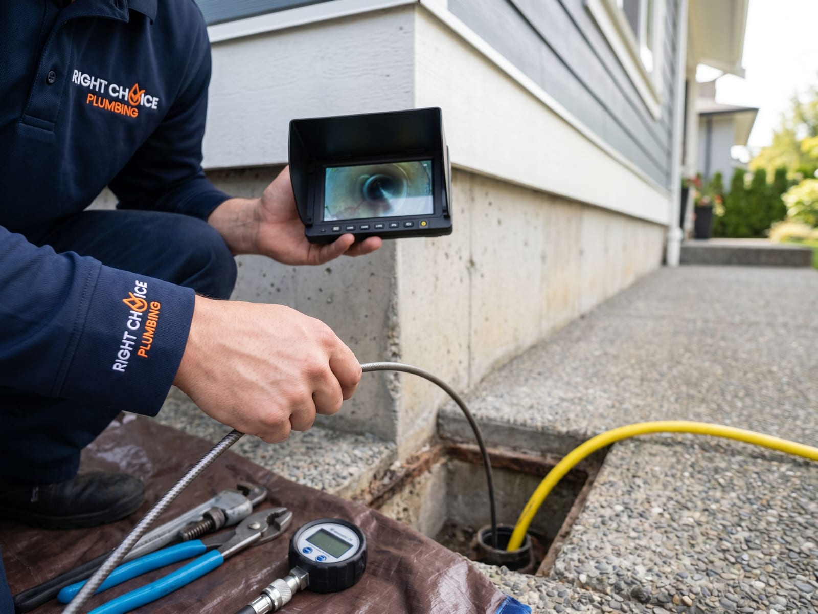 Perimeter Drainage Service diagnostic in North Vancouver by a licensed BC plumber