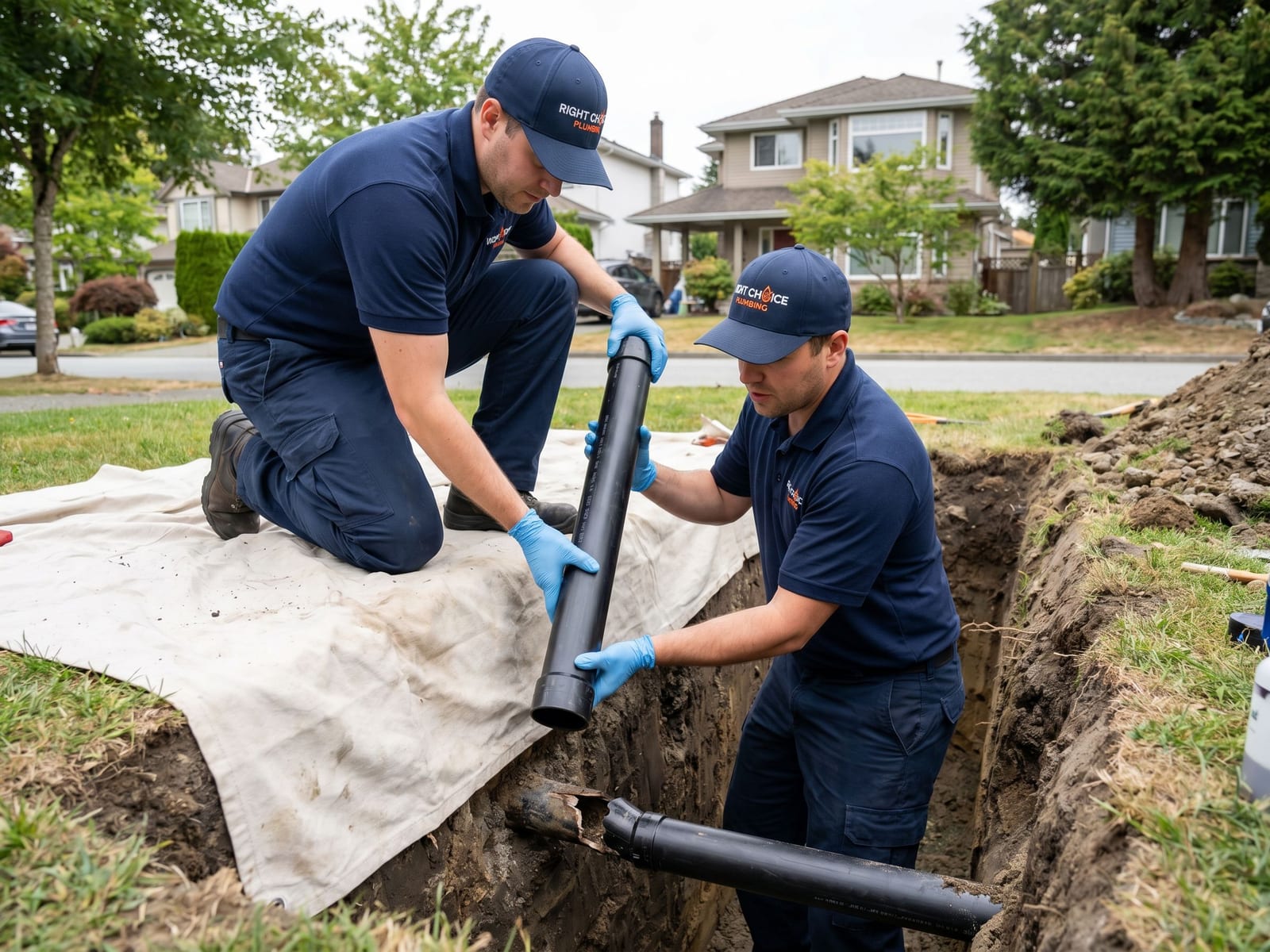 sewer line repair repair and installation in West Vancouver by Right Choice Plumbing