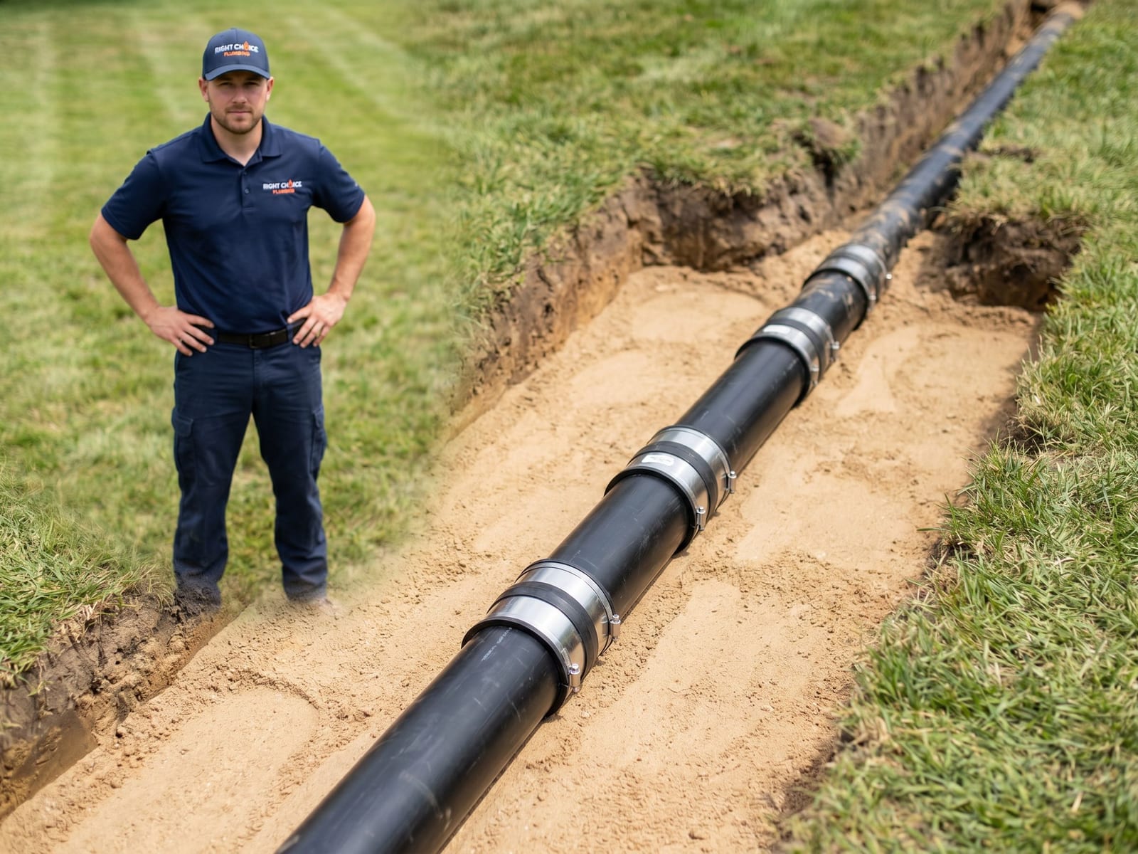 Finished sewer line repair job in a Burnaby home - Right Choice Plumbing